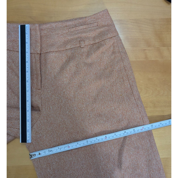 00s Signature Larry Levine Orange Tweed 2pc Culotte Suit Size 8 Wool Blend - Picture 8 of 8